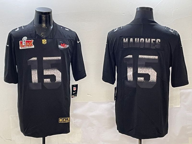 Men Kansas City Chiefs #15 Mahomes Black 2025 Nike Fashion Limited NFL Jersey style 4